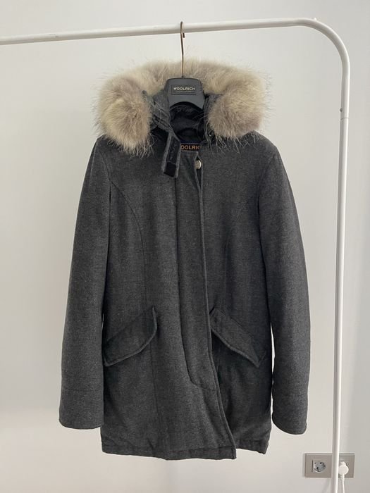 Женская Woolrich Парка Серый Шерсть 34