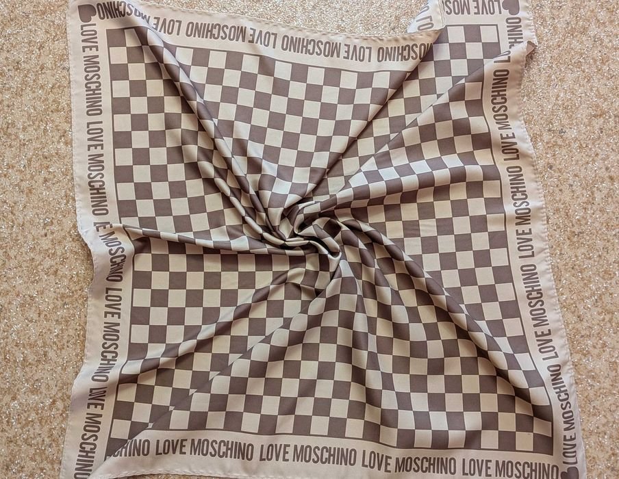 Unisex Moschino Love Schal Seide 52x53.5