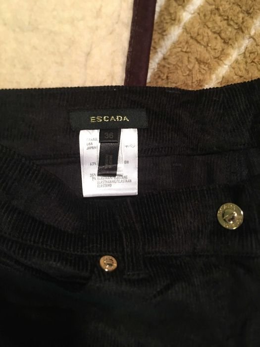 Damen Escada Jeans Schwarz Samt 36
