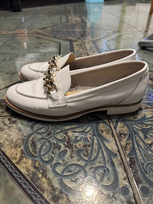 Мужские Pazolini Лоферы Белые Кожа 38