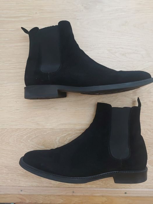 Men Dune London Boots Black Suede 44