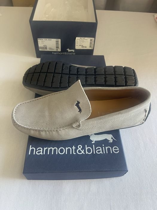 Men Harmont & Blaine Loafers Blue Suede 41.5