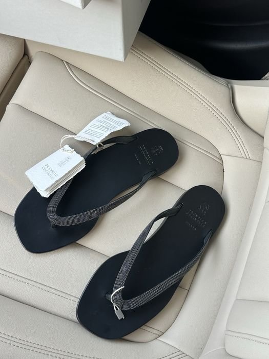 Brunello Cucinelli Шлёпки Чёрные