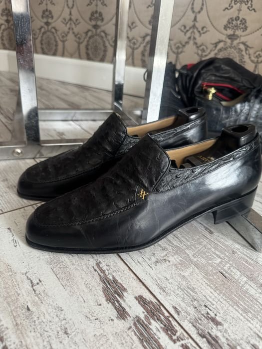 Мужские Artioli Лоферы Чёрные Страус 43