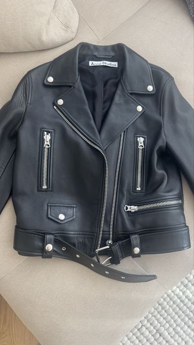 Uomo Acne Studios Giacca in Pelle Nera 36