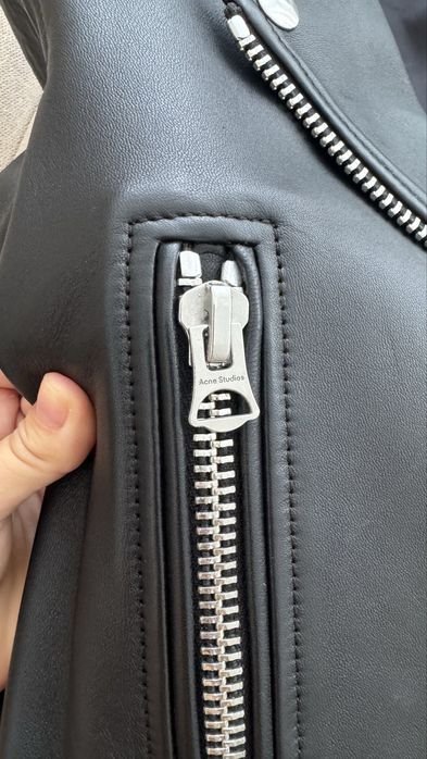 Uomo Acne Studios Giacca in Pelle Nera 36