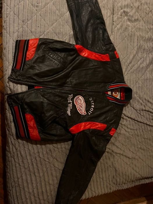 Мужская Винтажная Куртка Detroit Red Wings Красная