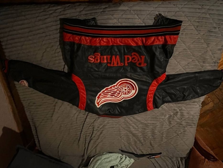 Мужская Винтажная Куртка Detroit Red Wings Красная