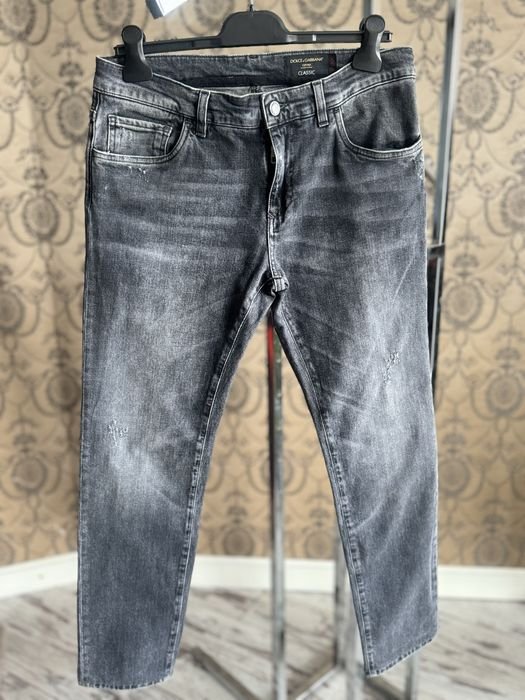 Uomo Dolce and Gabbana Jeans Grigio Denim 42-43