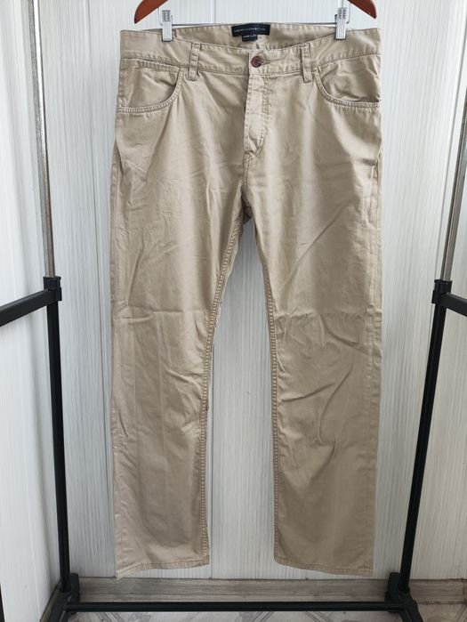 Men French Connection Trousers Beige Cotton 36-38