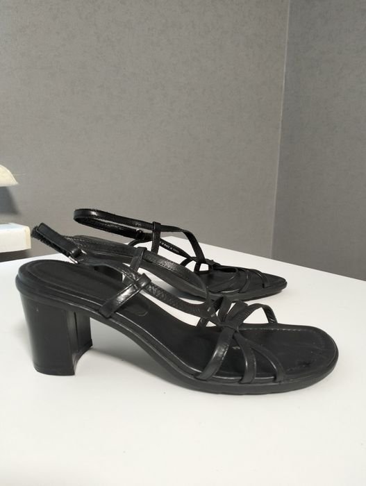 Femme Ecco Talons Noir Cuir 38