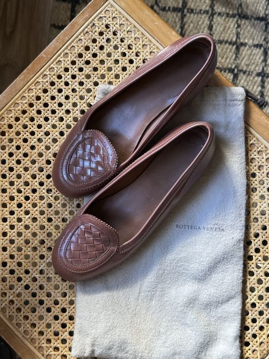 Femme Bottega Veneta Mocassins Marron Cuir 36