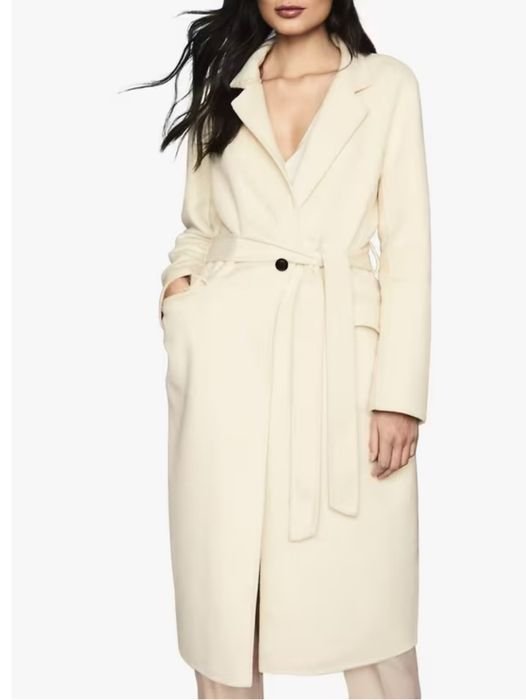 Женское Reiss Пальто Белое Шерсть 38