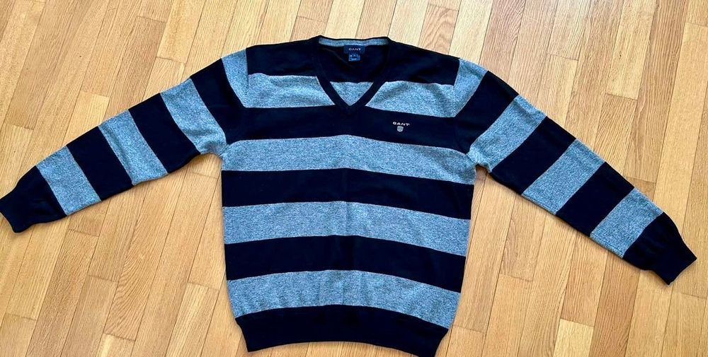 Uomo Gant Maglione Grigio Lana 40