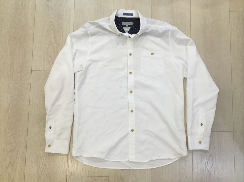 Мужской Ted Baker Рубашка Белая Хлопок 40