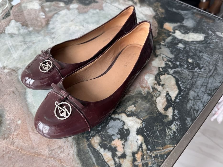 Женские Armani Jeans Балетки Фиолетовые