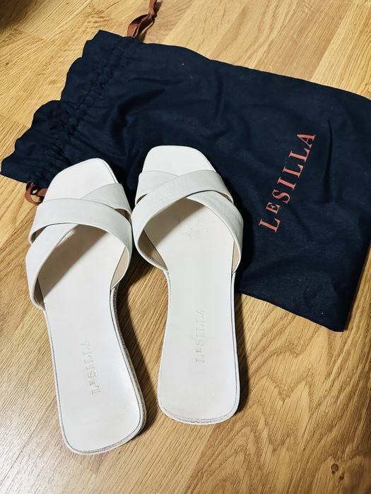 Damen Le Silla Slipper Weiß Leder 39