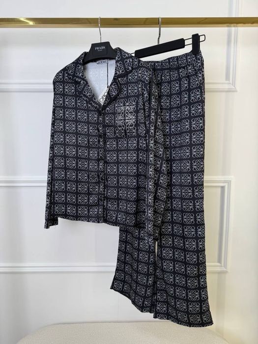 Femme Loewe Costume Gris Coton 36