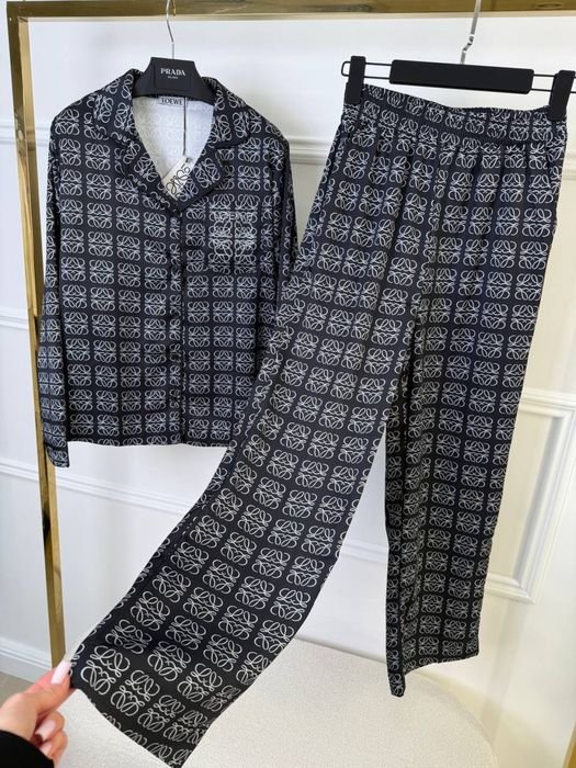 Femme Loewe Costume Gris Coton 36
