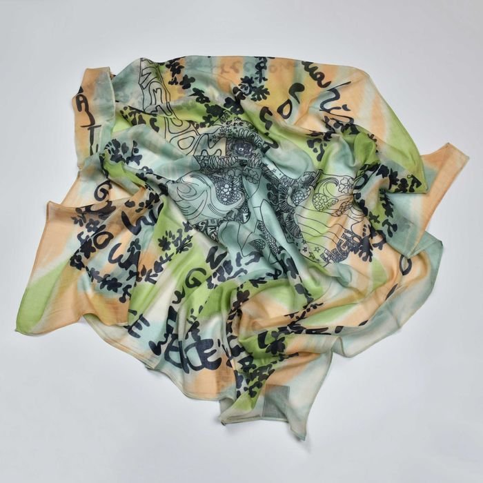 Унисекс CLOSED Шарф 100x100 Хлопок Шелк