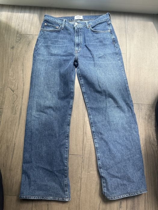 Donna Agolde Jeans Blu Navy Denim Altro