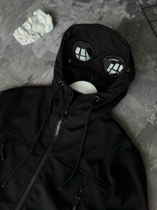 Uomo CP Company Giacca a Vento Nera Softshell 36