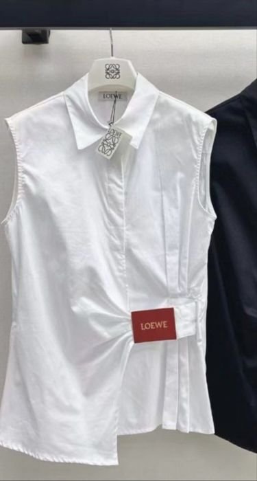 Женская Loewe Блузка Белая Хлопок S-L