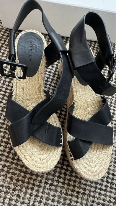 Женские Celine Босоножки Чёрные 37