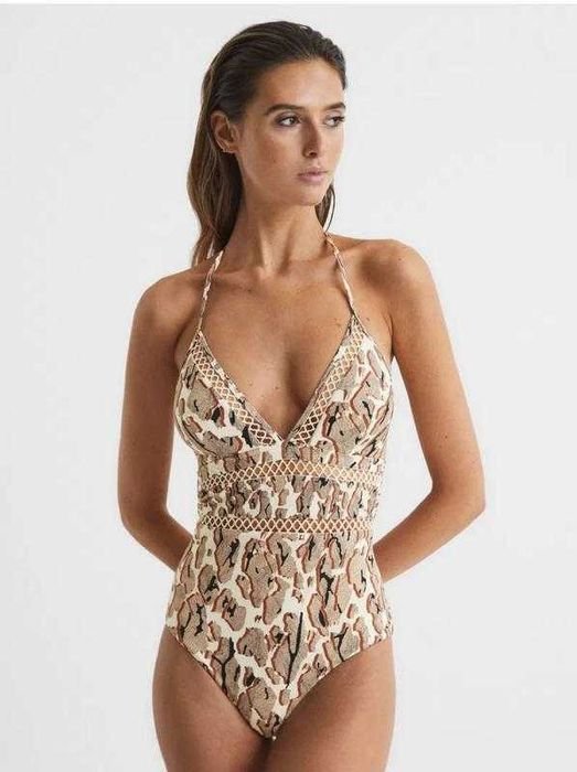 Donna Reiss Costume da Bagno Marrone XS