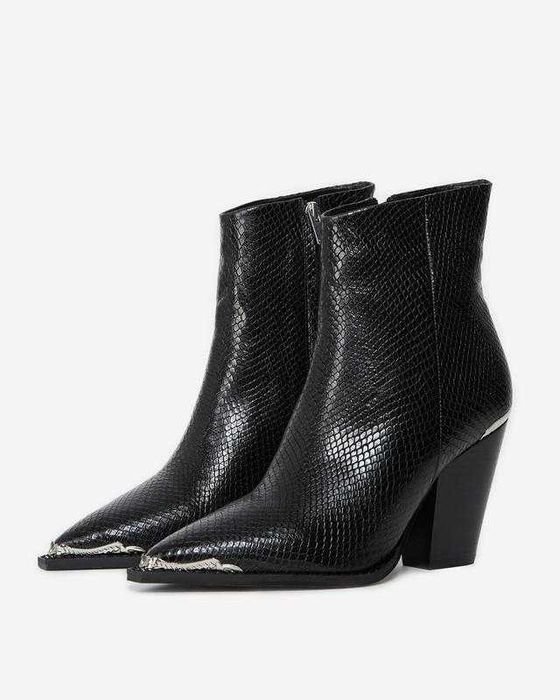 Damen The Kooples Stiefeletten Schwarz Leder 38