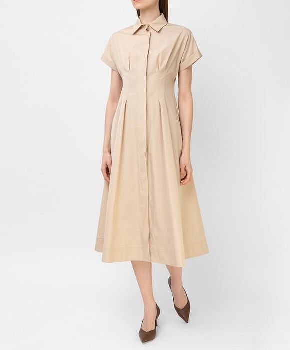 Femme Max Mara Studio Robe Beige Coton 36