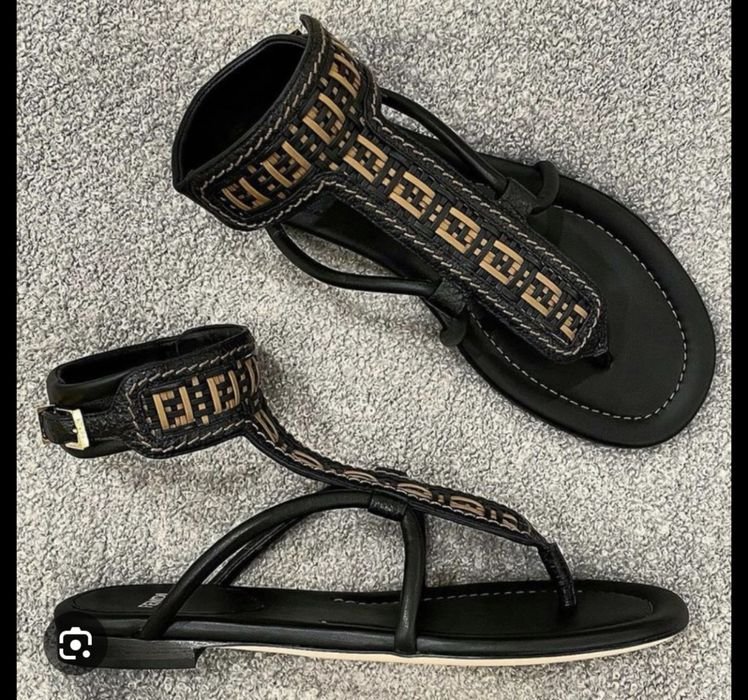 Femme Fendi Talons Noir Cuir 38