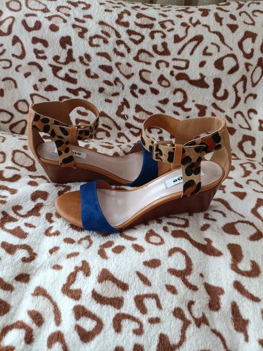 Femme Dune London Talons Bleu Marine Cuir 37.5