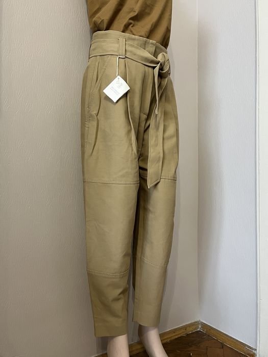 Женские Brunello Cucinelli Штаны Бежевые Лен 38