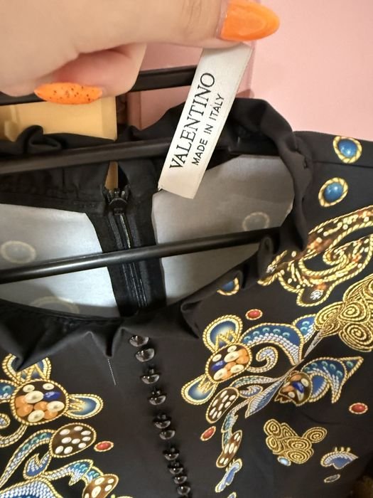 Женское Valentino Платье Чёрное Шёлк S/M