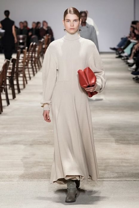 Женский Jil Sander Сукня Серый Вовна 34