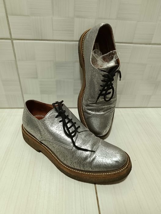 Damen Dries Van Noten Absätze Grau Leder 36