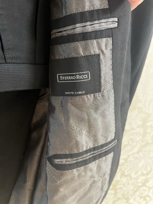 Мужской Stefano Ricci Костюм Чёрный 42