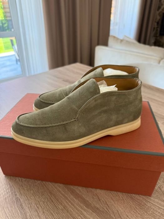 Женские Loro Piana Лоферы Зеленые 37