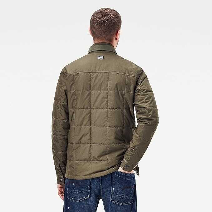 Uomo G-STAR RAW Quilted Overshirt Kaki Cotone 40