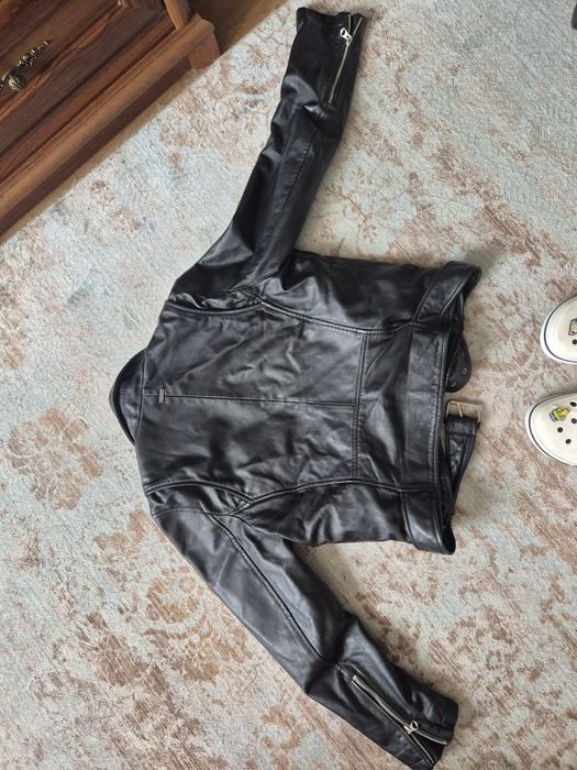 Uomo Pepe Jeans London Giacca Nera Pelle 42