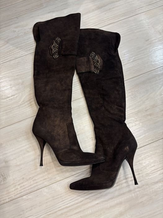 Женские Casadei Сапоги Коричневый Замша 37.5