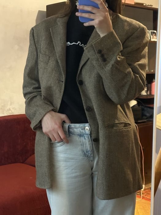 Женский Benvenuto Пиджак Коричневый Вовна M/L