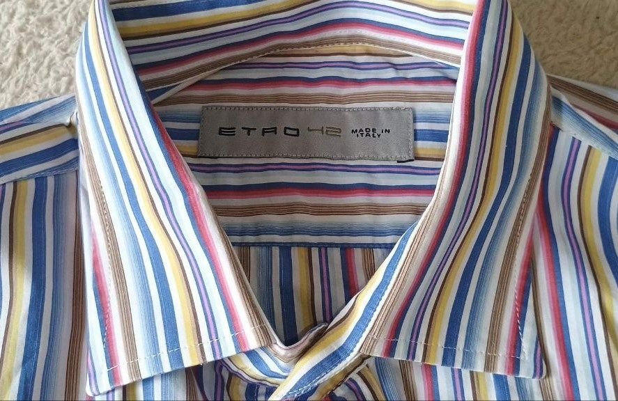 Мужской Etro Рубашка Многоцветный Хлопок 40