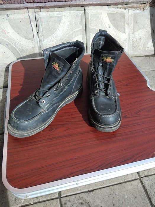 Мужские Thorogood Рабочие Черевики Чёрные Кожа 44