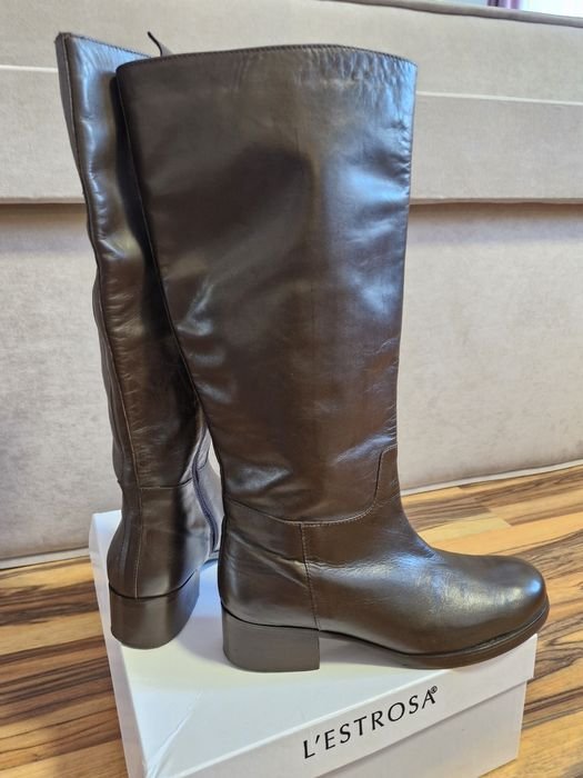 Donna Max Mara Stivali Marrone Pelle 39.5