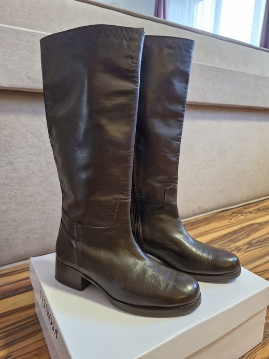 Donna Max Mara Stivali Marrone Pelle 39.5