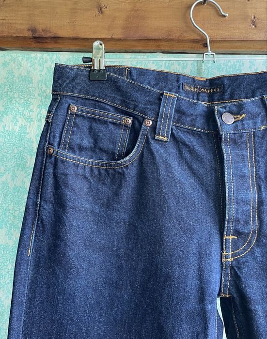 Мужские Nudie Jeans Джинсы Тёмно-синий Джинс 34