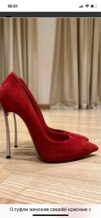 Женские Casadei Туфли Красные Замша 36,5