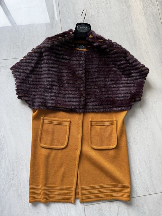 Femme Mido Veste Violet Fourrure XS-S